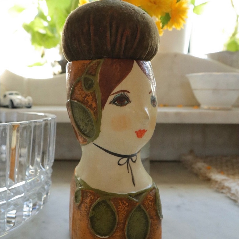 Gemma paper mache pin cushion